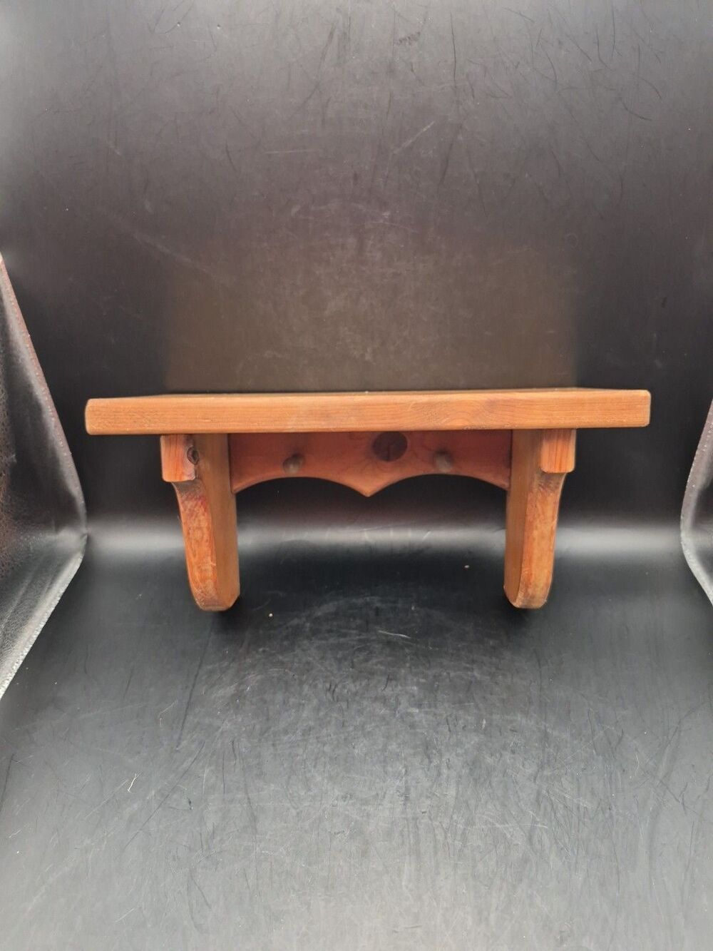 Vintage Handmade Solid Oak Wood Wall Shelf Country Farmhouse Decor